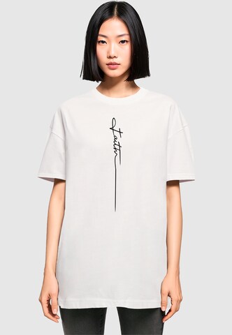 T-shirt oversize 'Faith Boyfriend' Merchcode en blanc : devant