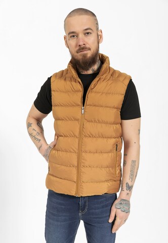 Gilet di Jimmy Sanders in marrone: frontale