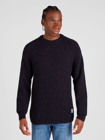 Carhartt WIP Sweater 'Anglistic' in Blue: front