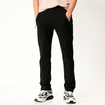 JOY SPORTSWEAR Regular Workout Pants 'Mathis' in Black: front