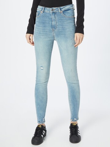 Skinny Jeans de la Tally Weijl pe albastru: față