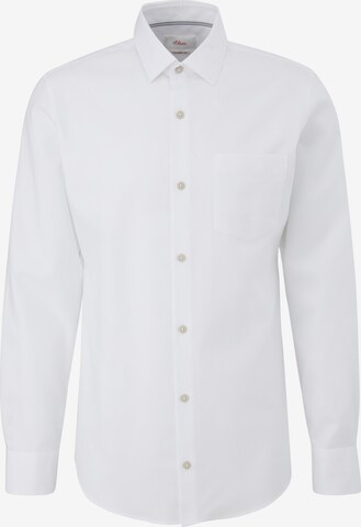 s.Oliver Button Up Shirt in White: front