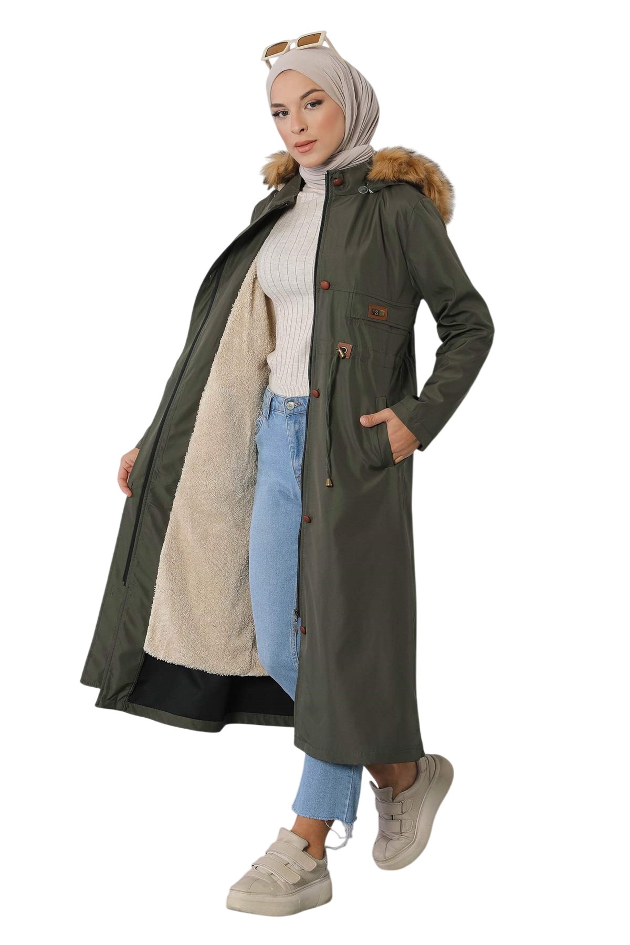 MODAMIHRAM Winterjacke in Grün