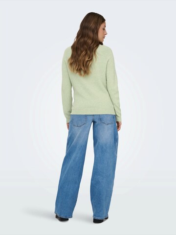 ONLY Pulóver 'ONLRICA' - zöld