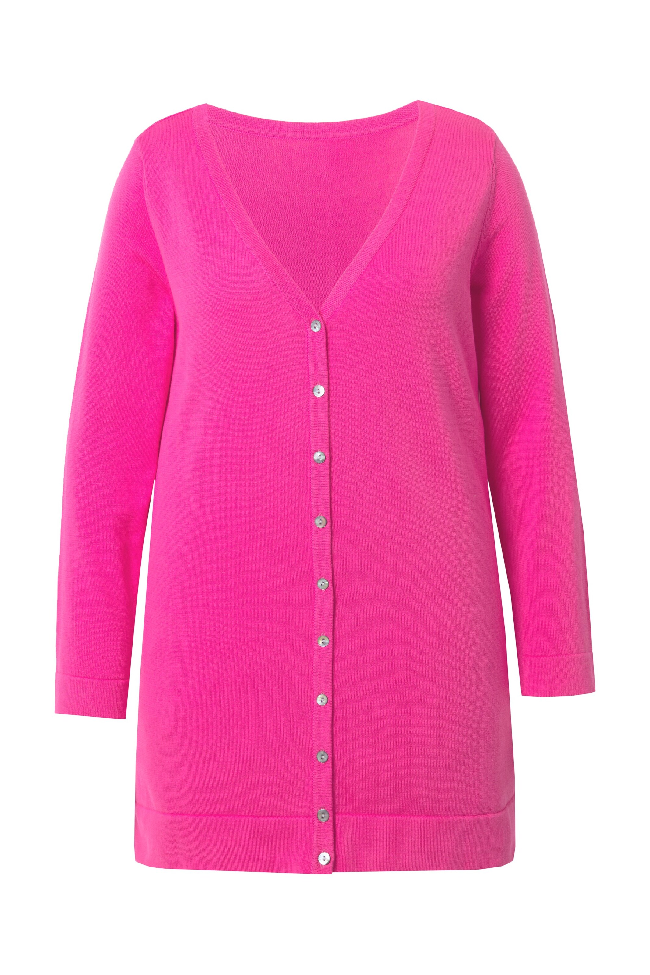 Ulla Popken Strickjacke in Pink: Vorderseite