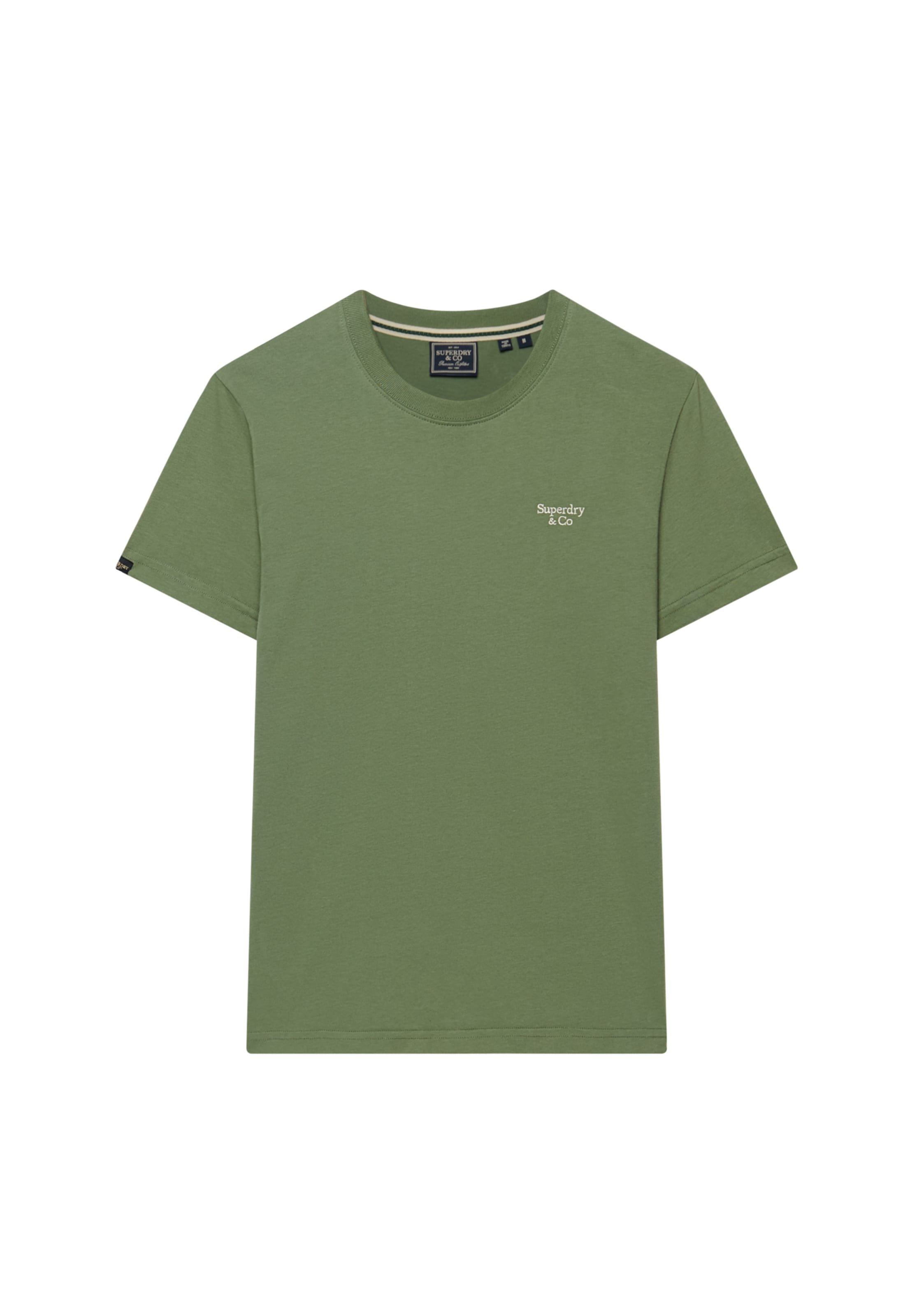 T-Shirt 'Essential Serif' Superdry & Co en vert : devant
