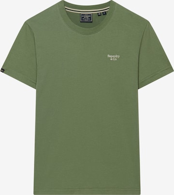 T-Shirt 'Essential Serif' Superdry & Co en vert : devant