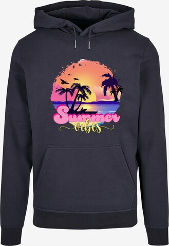Merchcode Sweatshirt 'Summer Vibes Sunset' in Blauw: voorkant