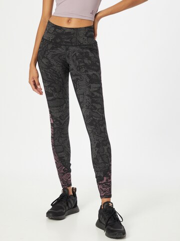 UNDER ARMOUR Skinny Workout Pants in Black: front