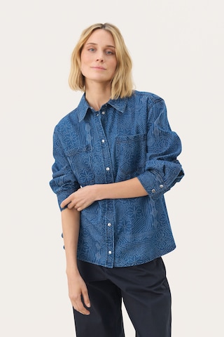 Part Two Blouse 'Teresa' in Blue: front