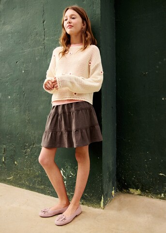 MANGO KIDS Pullover 'Peony' in Beige: Vorderseite