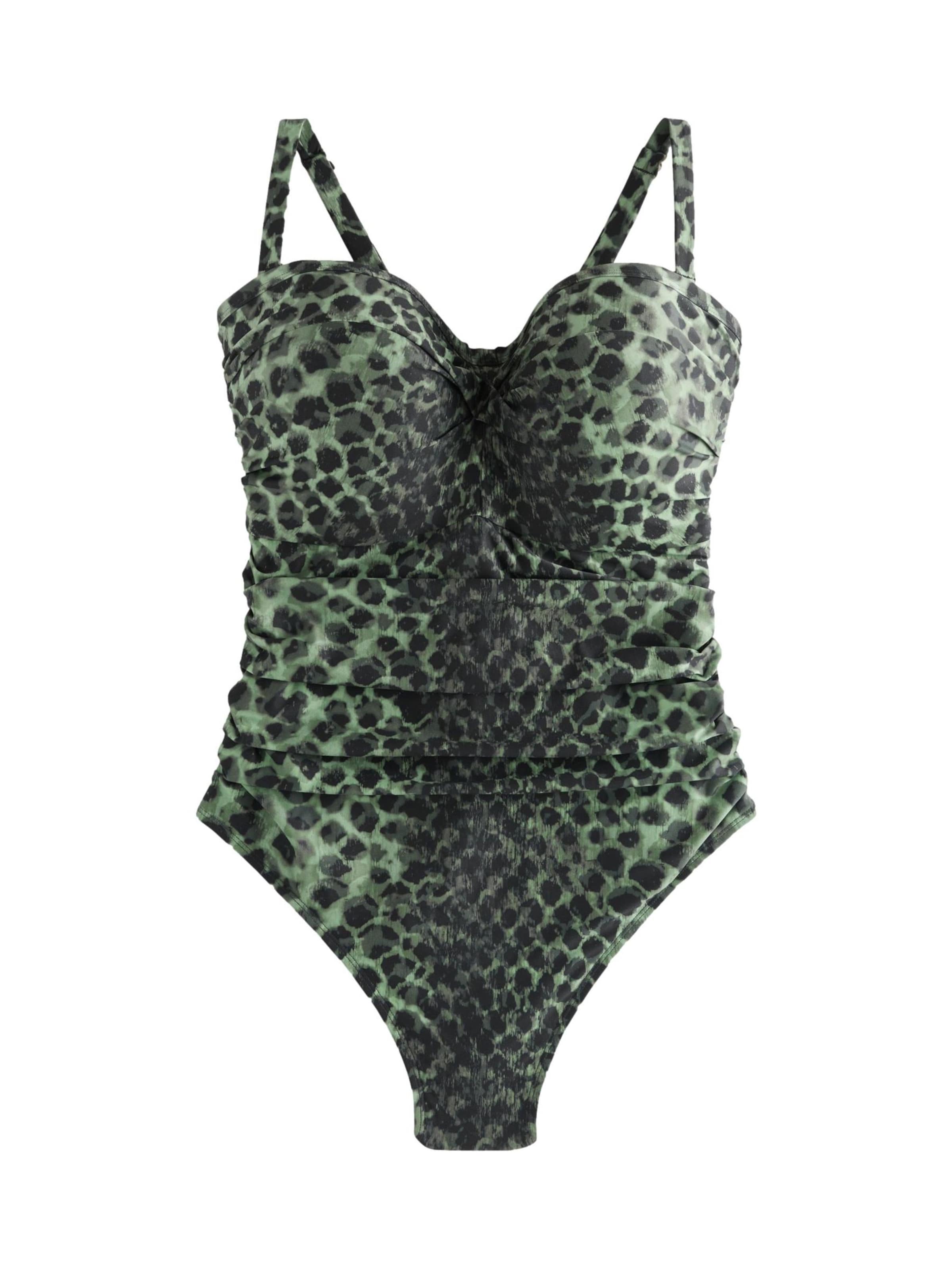 Next Swimsuit in Olive / Mint / Black, Item view