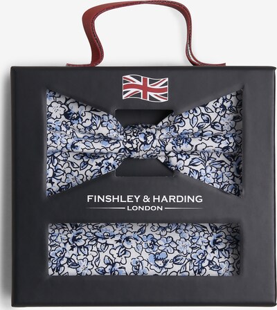 Finshley & Harding London Nœud papillon en bleu fumé / bleu nuit / bleu pastel, Vue avec produit