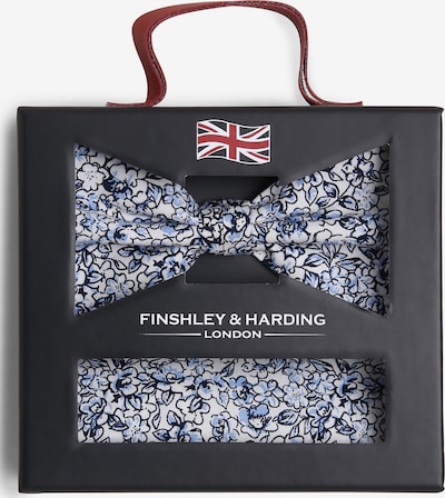 Finshley & Harding London Nœud papillon en bleu fumé / bleu nuit / bleu pastel, Vue avec produit