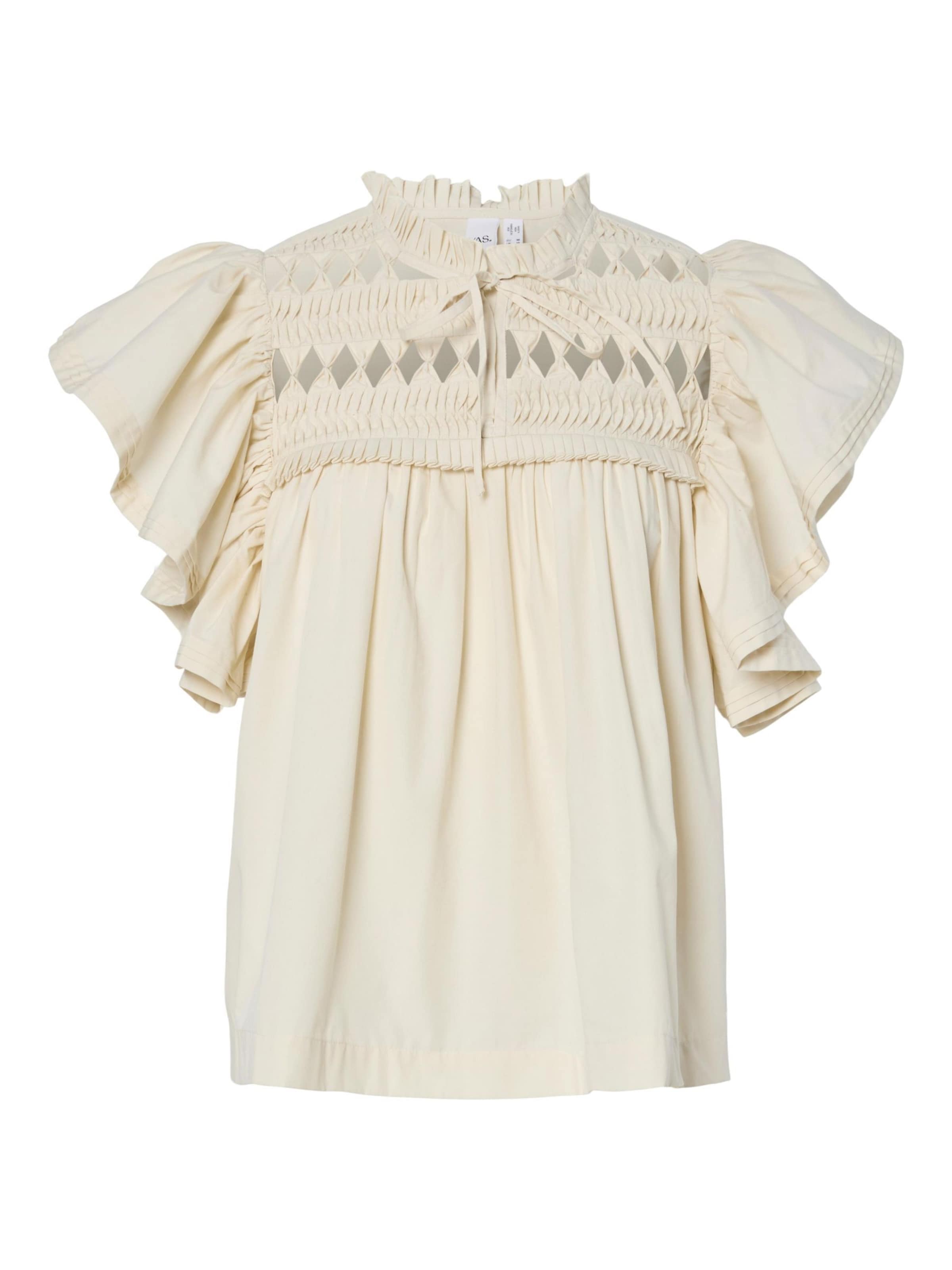 YAS Blouse 'YASLuera' in de kleur Beige, Productweergave