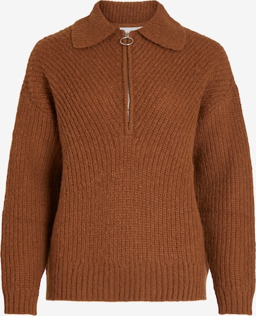VILA Sweater 'Chinti' in Brown: front