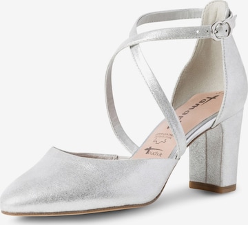 TAMARIS Slingback pumps in Silver: front