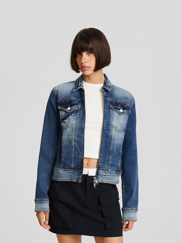 Veste mi-saison Bershka en bleu : devant