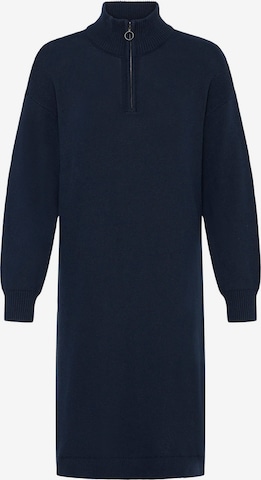 Oxmo Gebreide jurk ' OXFSANVA ' in Blauw: voorkant