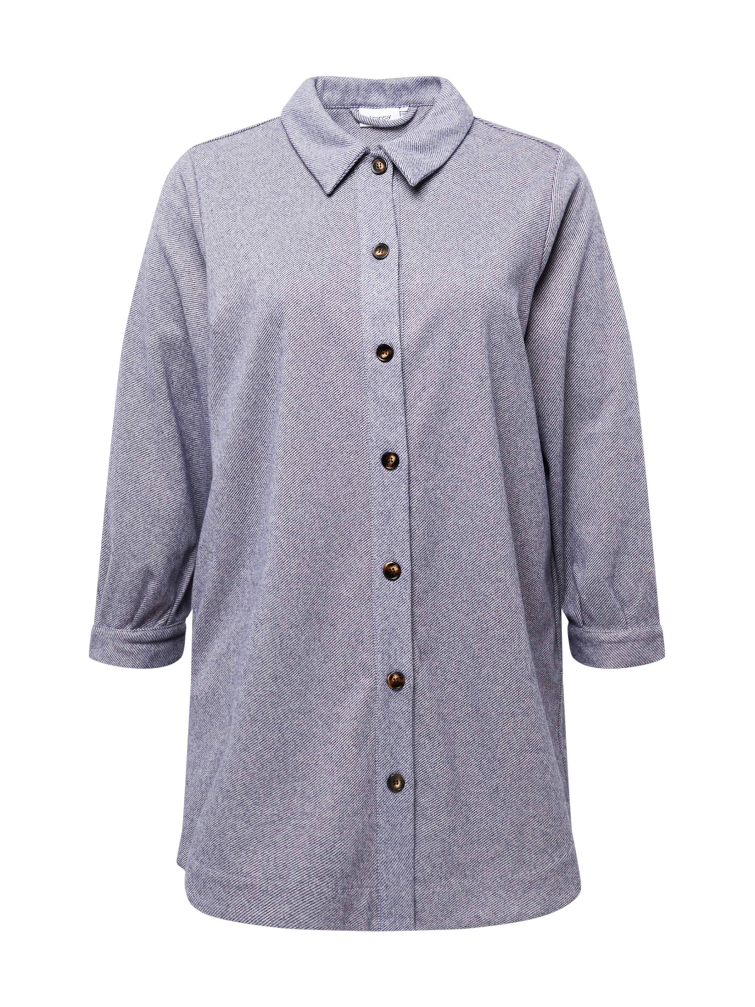 Fransa Curve Blouse 'MAYA JA' in Blue: front