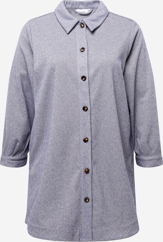 Fransa Curve Blouse 'MAYA JA' in Blue: front