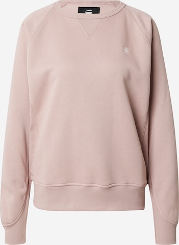 Sweat-shirt 'Premium core 2.0' G-Star RAW en rose : devant