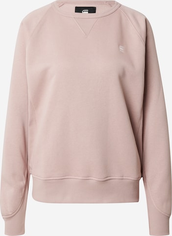 G-Star RAW Sweatshirt 'Premium core 2.0' in Roze: voorkant