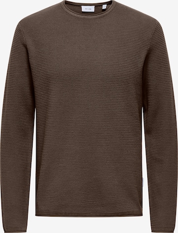 Pull-over 'ERIC' Only & Sons en marron : devant