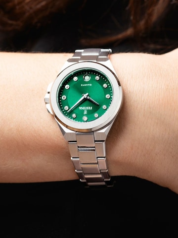 Montre à affichage analogique 'Festina - Date watch Mademoiselle - Quartz watch movement - Watch case width: 33 mm' FESTINA en vert : devant