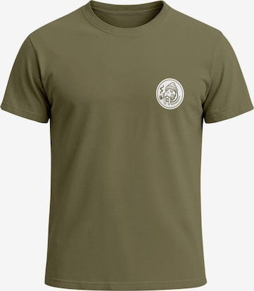 Neverless Shirt 'Walross' in Grün: Vorderseite