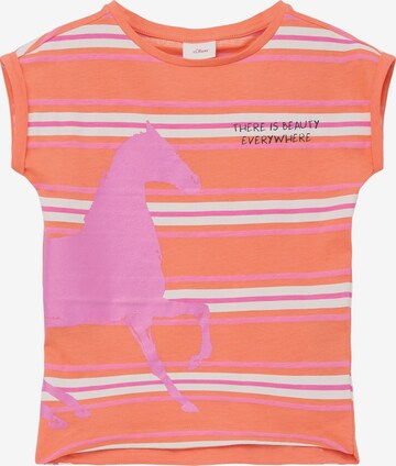 T-Shirt s.Oliver en orange : devant