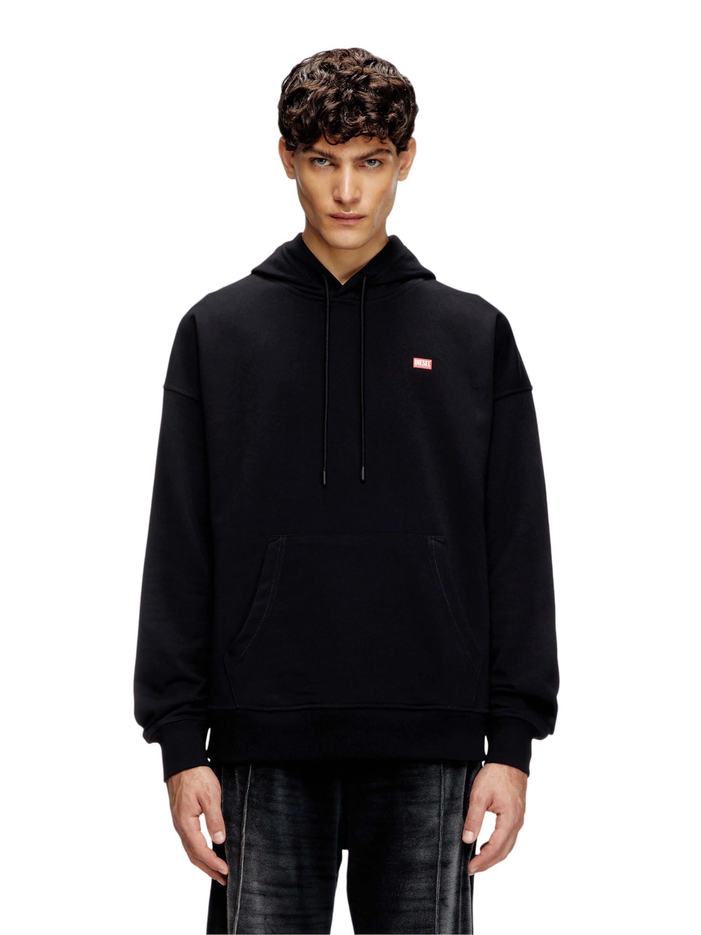 Pull-over 'S-ROB-HOOD-R1' DIESEL en noir : devant