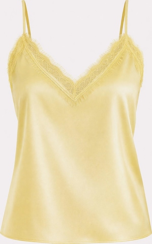 Worldclassca Top 'Spaghetti Lace Trim Top' in Yellow: front