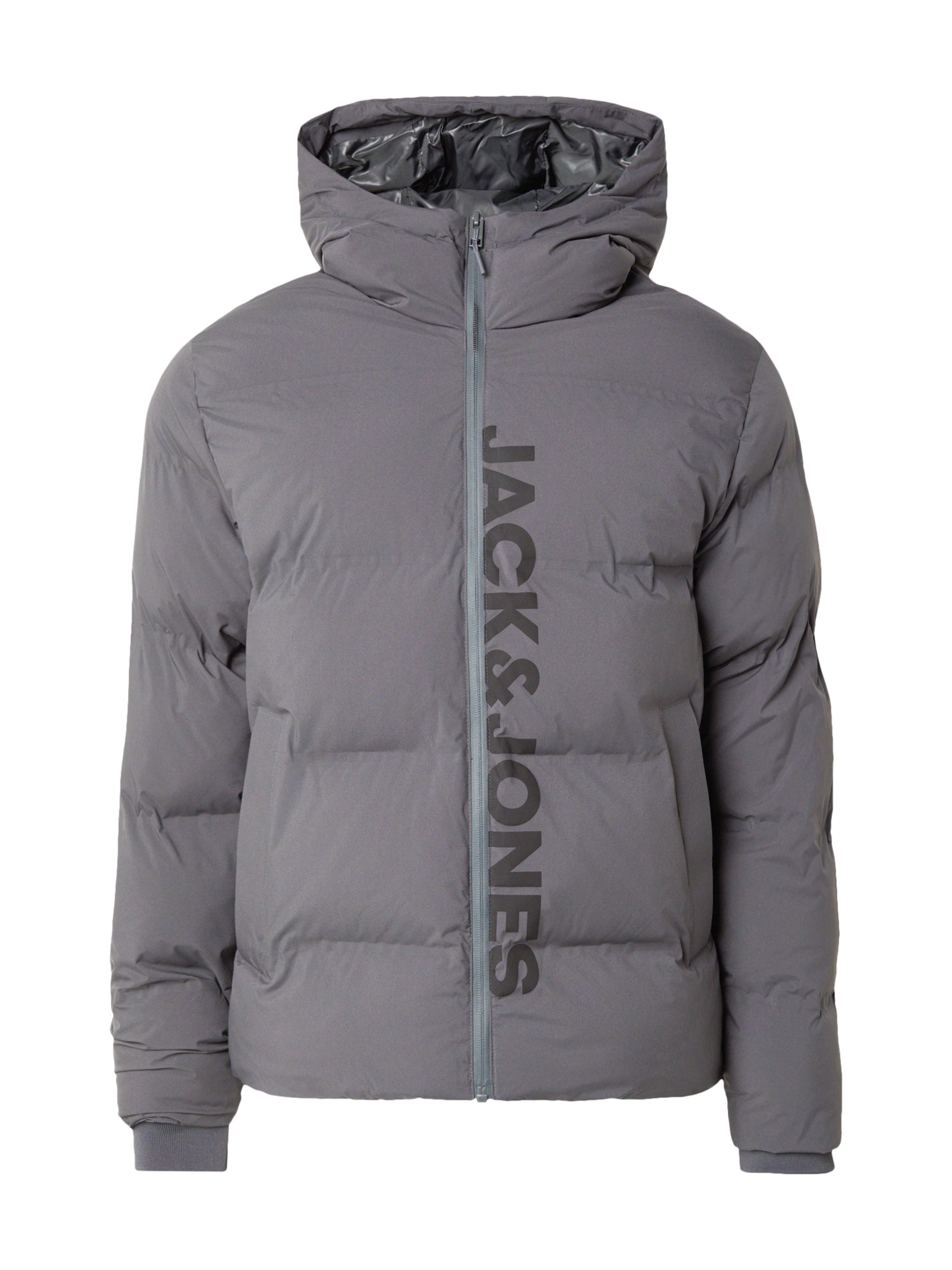 JACK & JONES Зимно яке 'JJKAITO' в сиво: отпред
