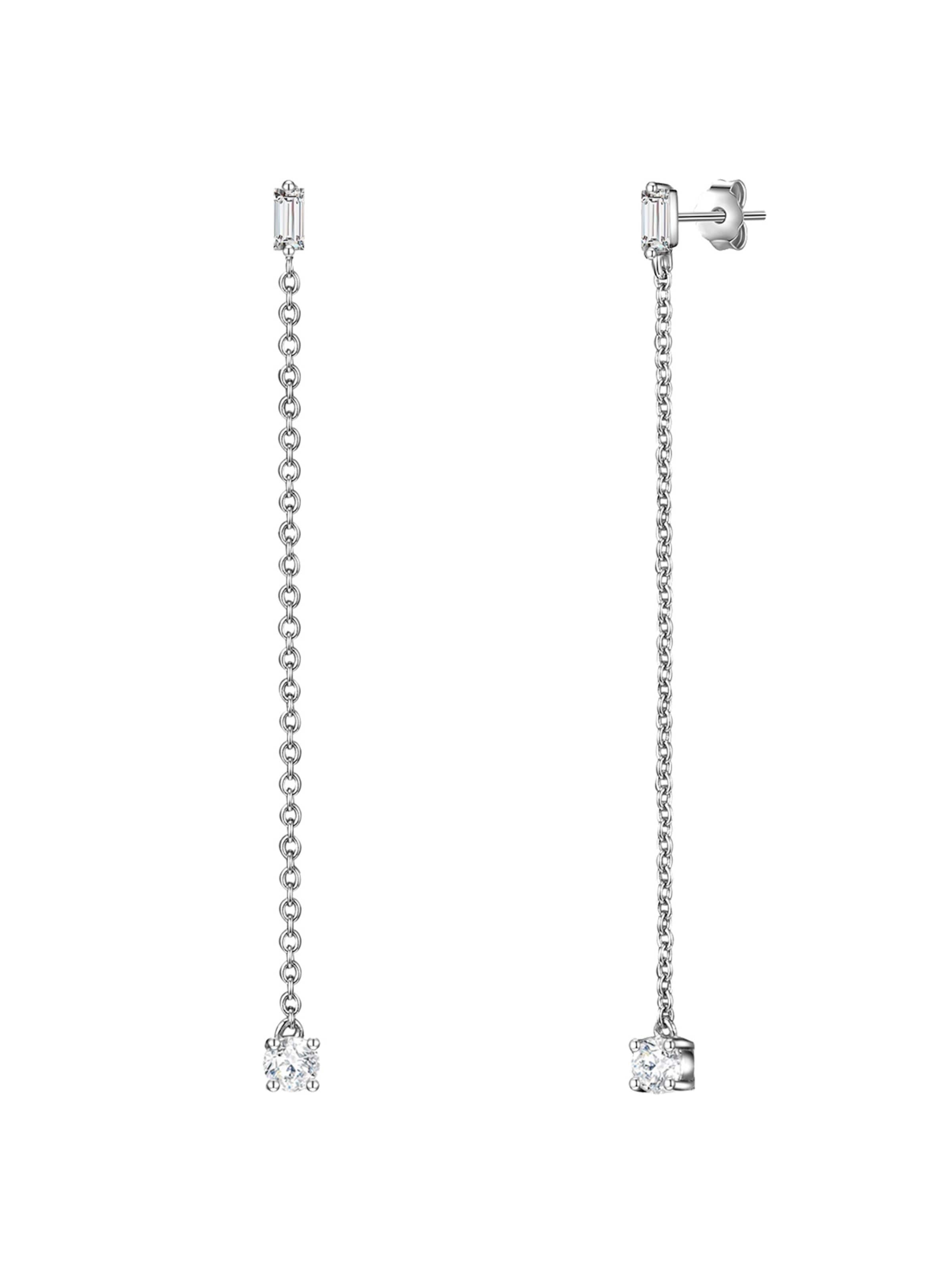 Lulu & Jane Ohrringe in Silber: Vorderseite