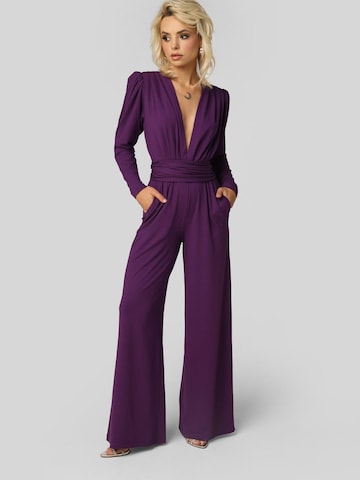 Madnezz House Jumpsuit 'Sally'‌‌‌‌‌‌ in Lila: Vorderseite