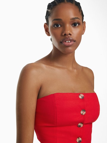 Bershka Top w kolorze czerwony