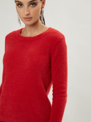 Influencer Pullover in Rot