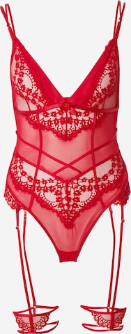 Hunkemöller - Body 'Krystle' em vermelho: frente