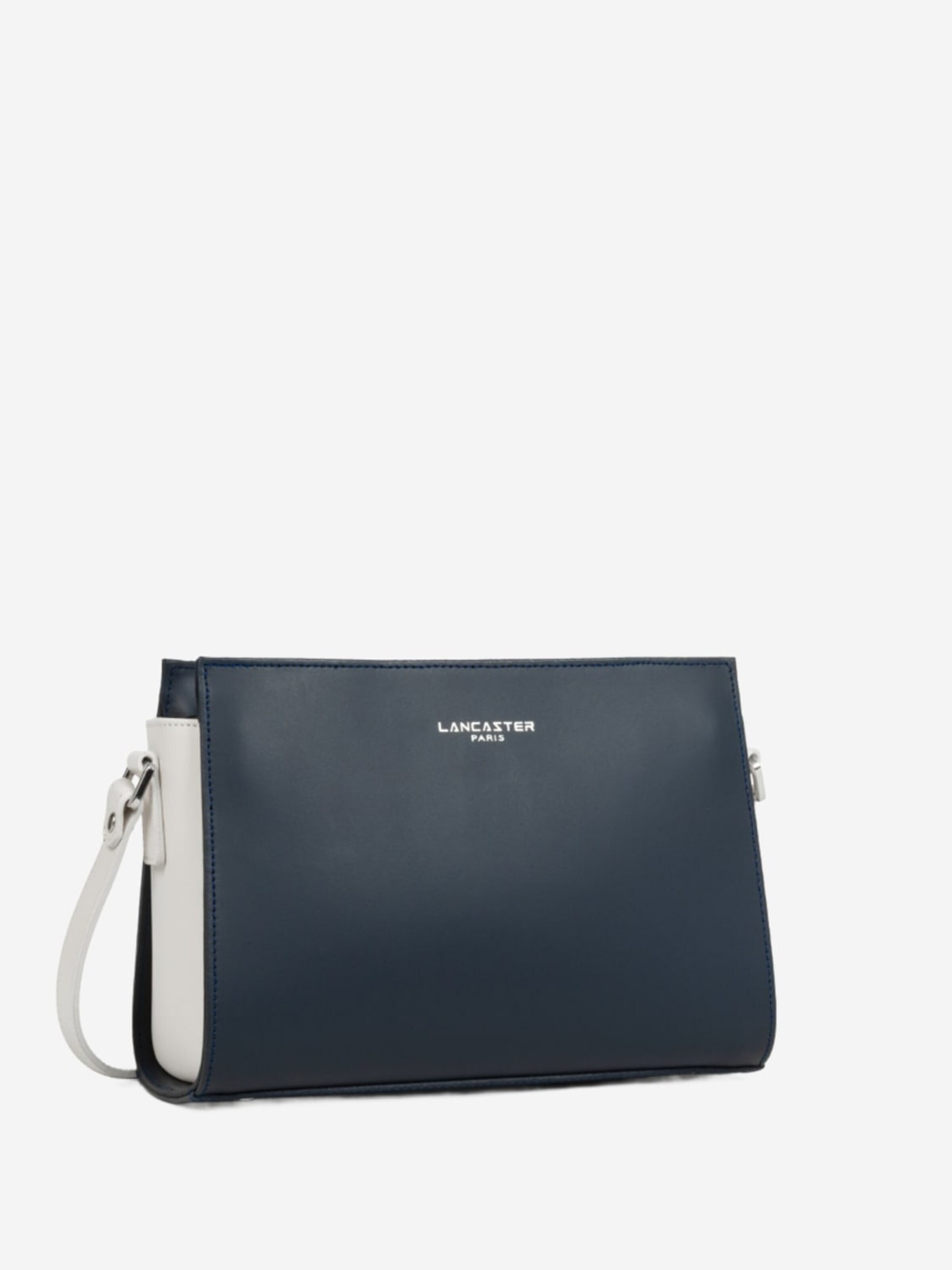 LANCASTER Paris Schoudertas 'Lancaster Sac trotteur Zippée S Smooth Bleu Foncé - Ecru' in Blauw