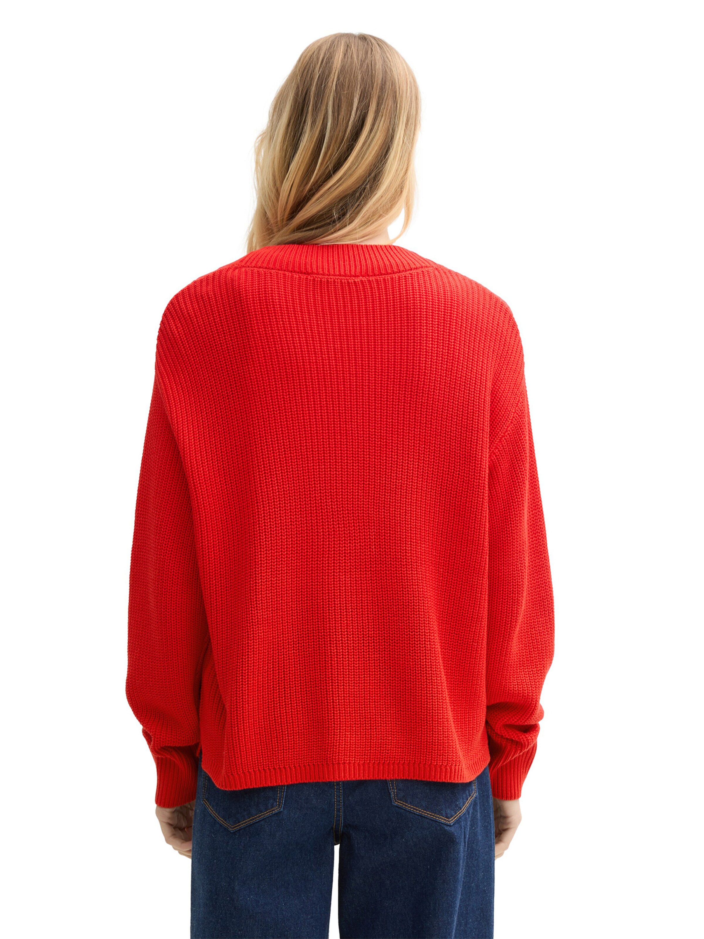 TOM TAILOR DENIM Kampsun, värv punane