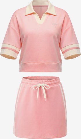 Imily Bela - Traje para estar en casa en rosa: frente