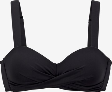 LASCANA Bandeau Bikini Top in Black: front