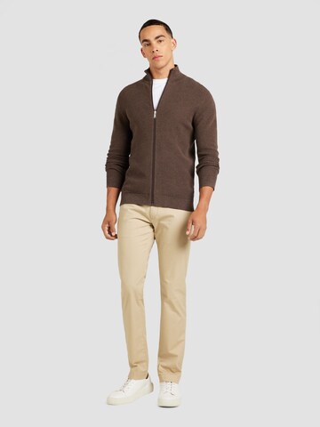 SELECTED Gebreid vest 'SLHROSS' in Bruin
