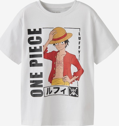 134-140 dydžio Marškinėliai 'One Piece' iš TWO SOON, spalva – medaus spalva / raudona / juoda / balta, Prekių apžvalga