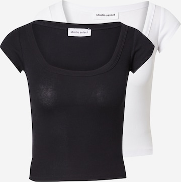 T-shirt 'Ines' studioselect en noir : devant