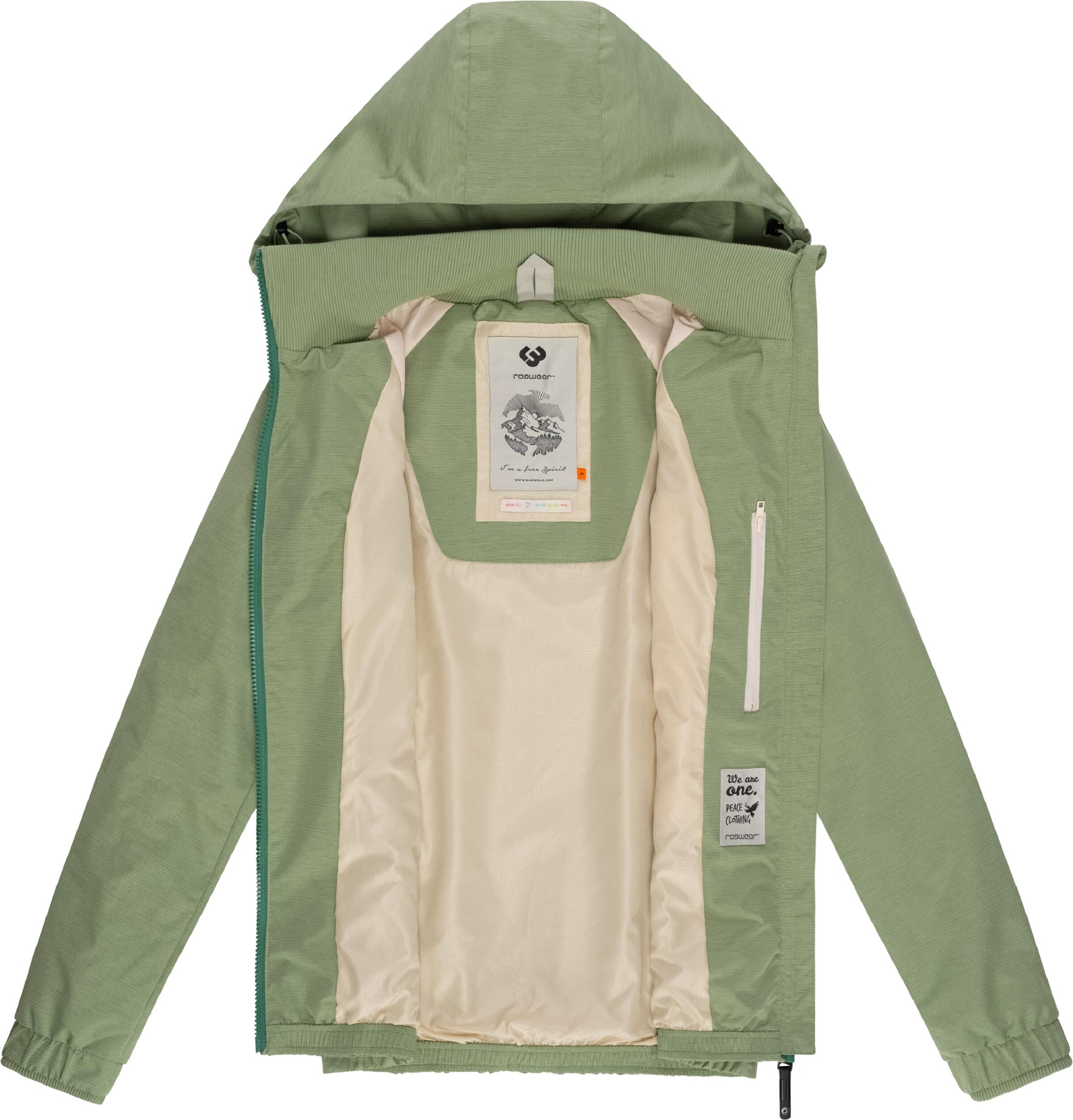 Giacca funzionale 'Dizzie' di Ragwear in verde