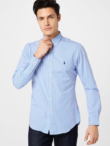 Polo Ralph Lauren - Ajuste estrecho Camisa en azul: frente