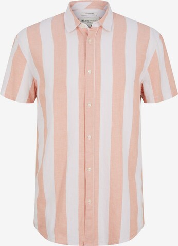 TOM TAILOR DENIM Button Up Shirt in Orange: front