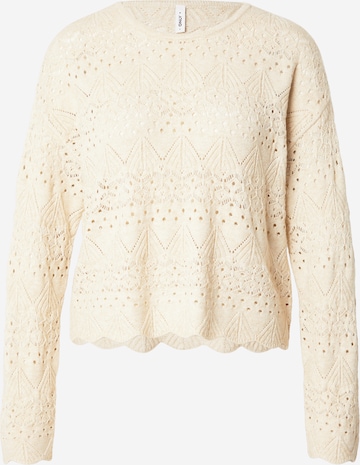 ONLY Pullover 'ONLKATIA' in Beige: Vorderseite